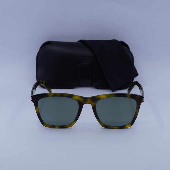 Saint Laurent SL281 SLIM 003 Square Sunglasses - Havana/Green - Picture 2 of 9